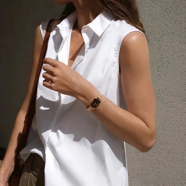 Daniel Wellington Quadro DW00100432 női karóra – fekete, rózsaarany, téglalap