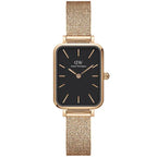 Daniel Wellington Quadro DW00100432 női karóra – fekete, rózsaarany, téglalap