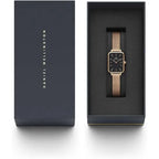 Daniel Wellington Quadro DW00100432 női karóra – fekete, rózsaarany, téglalap