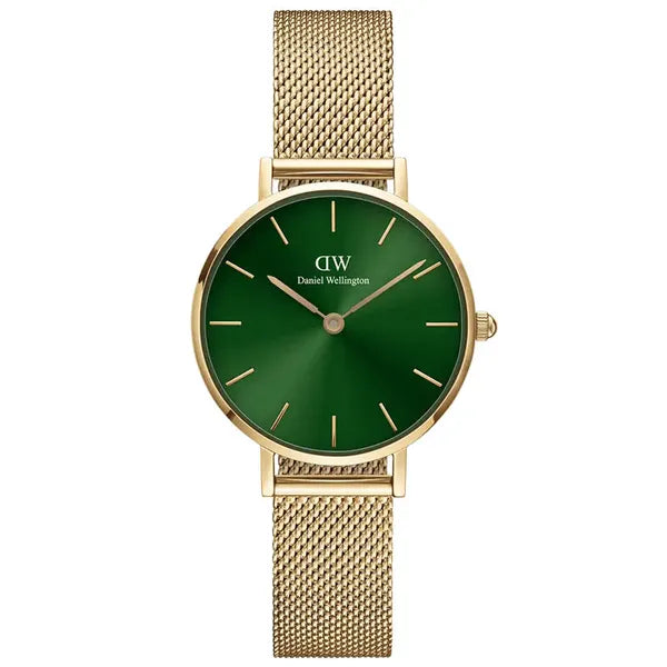 Daniel Wellington női karóra Petite Emerald 28 mm, zöld számlap, arany acél