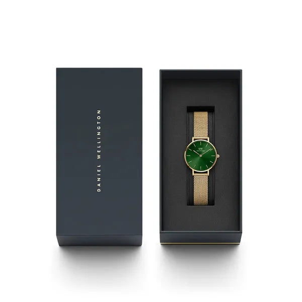 Daniel Wellington női karóra Petite Emerald 28 mm, zöld számlap, arany acél