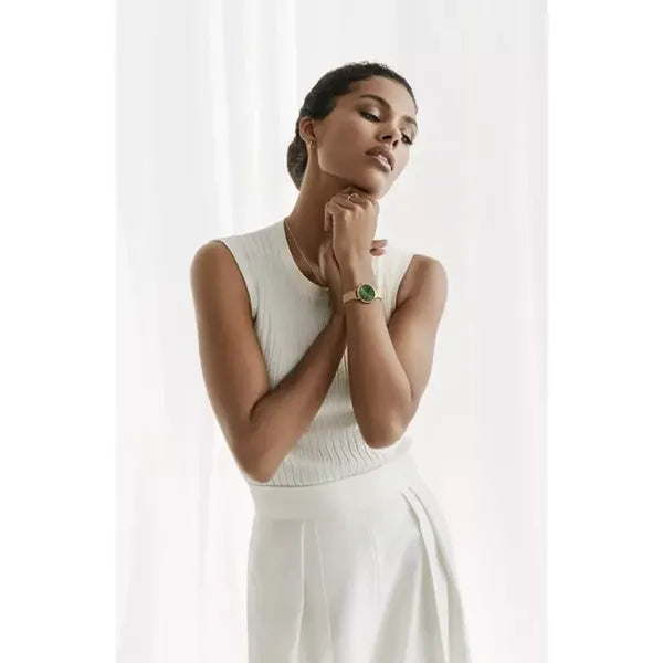 Daniel Wellington női karóra Petite Emerald 28 mm, zöld számlap, arany acél