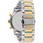 Tommy Hilfiger 1791539 Kane férfi karóra, 44 mm, fekete számlap, két színű acél
