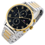 Tommy Hilfiger 1791539 Kane férfi karóra, 44 mm, fekete számlap, két színű acél