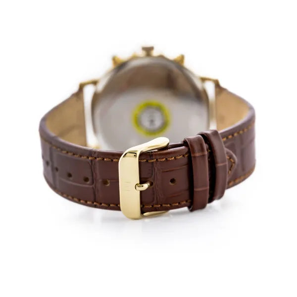 Tommy Hilfiger Daniel 1710380 férfi óra, arany tok, barna bőr, kék számlap