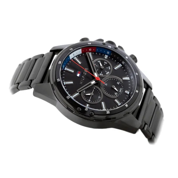 Tommy Hilfiger férfi karóra 1791935 Mason, fekete, acél, 45 mm, WR50