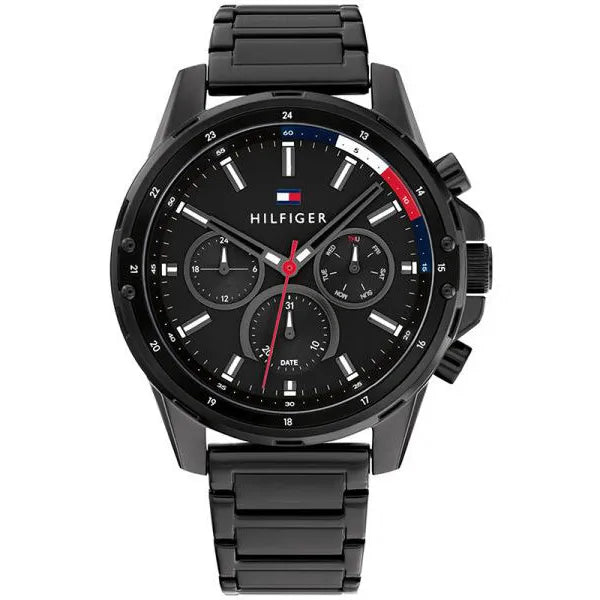Tommy Hilfiger férfi karóra 1791935 Mason, fekete, acél, 45 mm, WR50