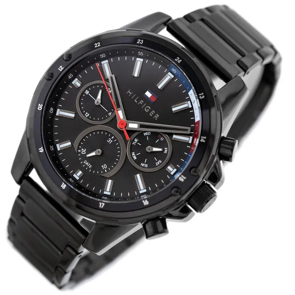 Tommy Hilfiger férfi karóra 1791935 Mason, fekete, acél, 45 mm, WR50
