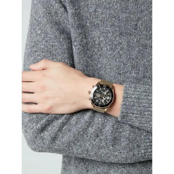 Hugo Boss Ocean Edition 1513703 férfi kronográf karóra, arany, WR100