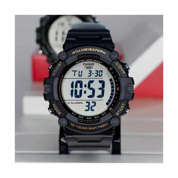 Casio AE-1500WHX-1A férfi digitális karóra, WR100, fekete, dobozzal