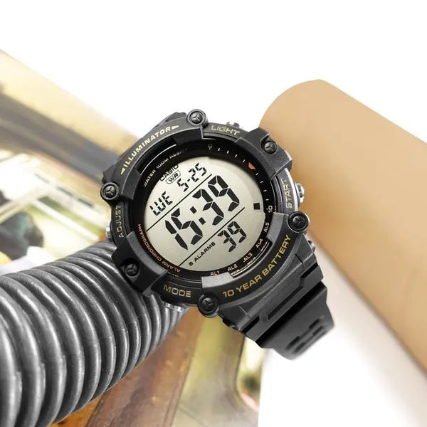 Casio AE-1500WHX-1A férfi digitális karóra, WR100, fekete, dobozzal