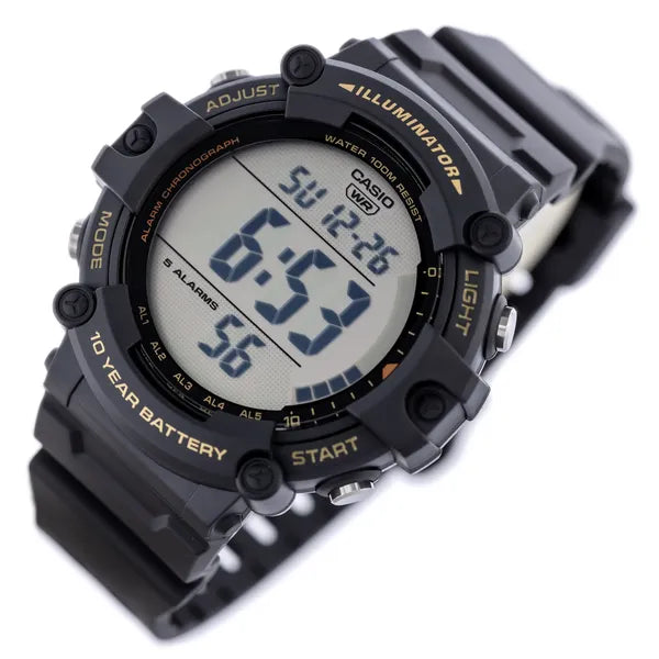 Casio AE-1500WHX-1A férfi digitális karóra, WR100, fekete, dobozzal