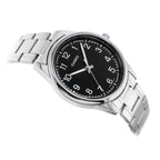 Casio MTP-V005D-1B4 férfi karóra, acél tok és szíj, fekete számlap, 40 mm
