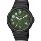 Casio MW-240-3B férfi karóra, zöld számlap, műanyag tok és szíj, 44 mm, WR50