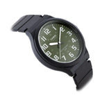 Casio MW-240-3B férfi karóra, zöld számlap, műanyag tok és szíj, 44 mm, WR50