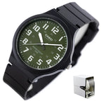 Casio MW-240-3B férfi karóra, zöld számlap, műanyag tok és szíj, 44 mm, WR50