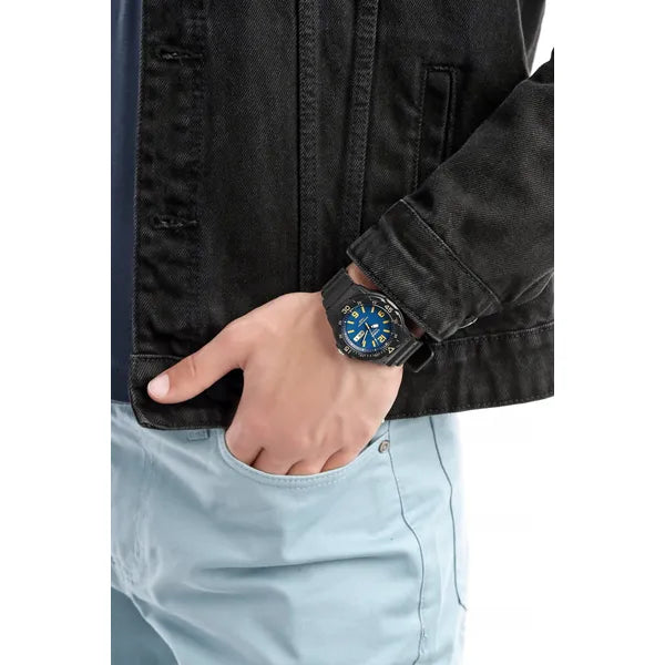 Casio MRW-200H-2B3 férfi kvarc karóra, 43 mm, WR100, kék számlap