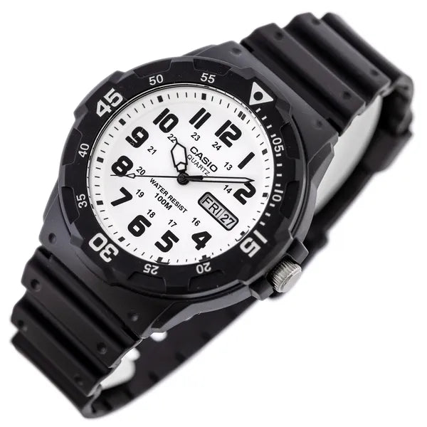 Casio MRW-200H-7B férfi karóra, kvarc, WR100, 43 mm, fehér számlap
