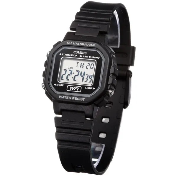 Casio LA-20WH-1AEF gyerek digitális karóra, fekete, WR30, díszdobozzal