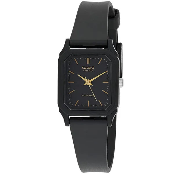 Casio LQ-142-1E női karóra, fekete, kvarc, WR30, akril üveg, díszdoboz