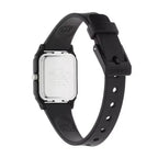 Casio LQ-142-7B női karóra, fekete műanyag szíj, fehér számlap, WR30