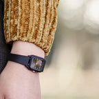 Casio LQ-142E-1A női kvarc karóra, fekete, 23 mm, WR30, díszdobozzal
