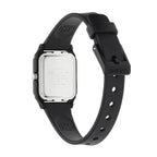 Casio LQ-142E-1A női kvarc karóra, fekete, 23 mm, WR30, díszdobozzal