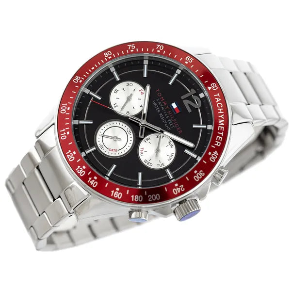 Tommy Hilfiger 1791122 férfi karóra, kvarc, acél szíj, fekete számlap, WR50
