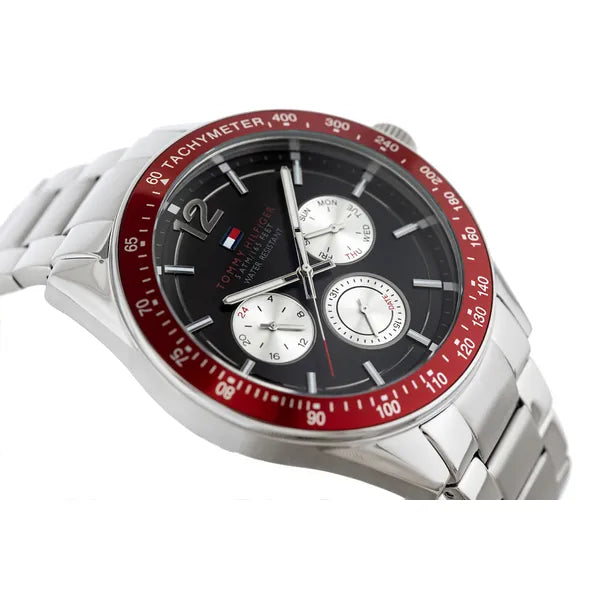 Tommy Hilfiger 1791122 férfi karóra, kvarc, acél szíj, fekete számlap, WR50