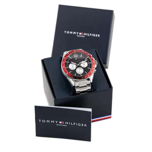 Tommy Hilfiger 1791122 férfi karóra, kvarc, acél szíj, fekete számlap, WR50