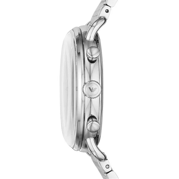 Emporio Armani AR11238 férfi kronográf óra, acél szíj, kék számlap, WR50