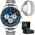 Hugo Boss Trophy 1513630 férfi kronográf karóra, 44 mm, acél, kék