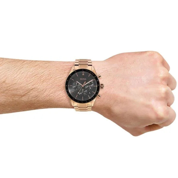 Hugo Boss Trophy 1513632 férfi karóra, rozéarany, 44 mm, kronográf