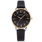 Perfect E359-08 női karóra, kvarc, 34 mm, bőr szíj, fekete számlap + doboz