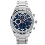 Perfect CH03M férfi kvarc kronográf óra, 44 mm, fém szíj, kék számlap