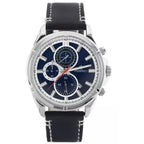 Férfi kronográf karóra Perfect CH03L, kék számlap, bőr szíj, 44 mm