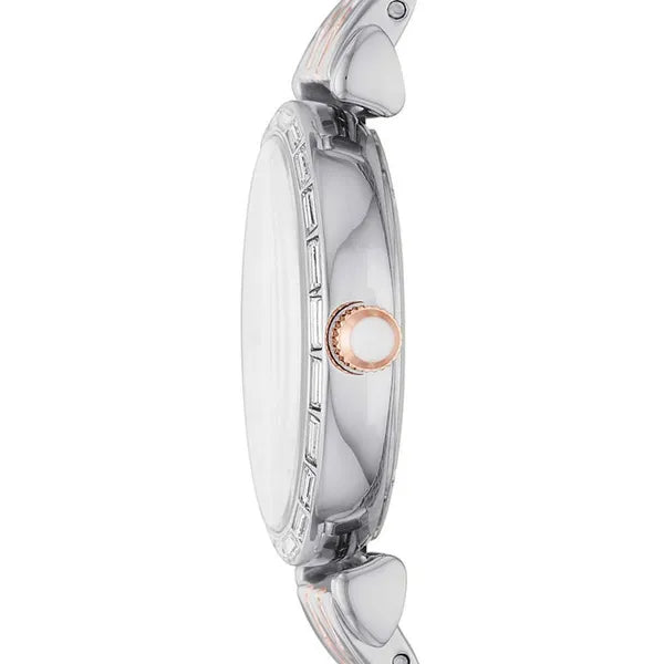 Emporio Armani AR11290 női karóra, 28 mm, kétszínű acél, gyöngyház számlap
