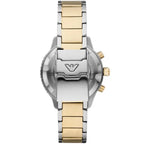 Emporio Armani AR11361 férfi búvár kronográf óra, 43 mm, WR100, két színű acél