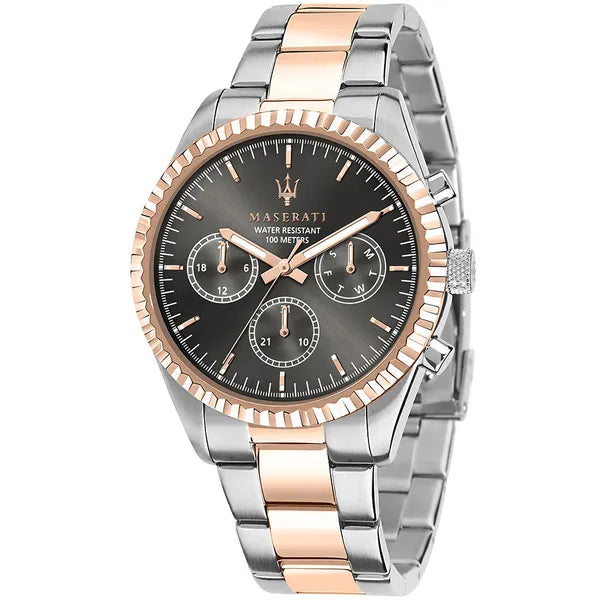 Maserati Competizione férfi karóra, 43 mm, acél, fekete, 10 ATM