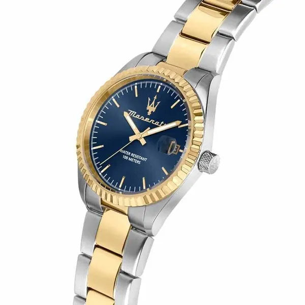 Maserati Competizione férfi karóra, kvarc, 42 mm, acél, 10 ATM, kék