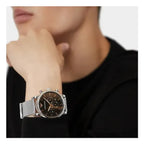 Emporio Armani férfi óra AR11429, milánói szíj, fekete számlap, kronográf, WR50