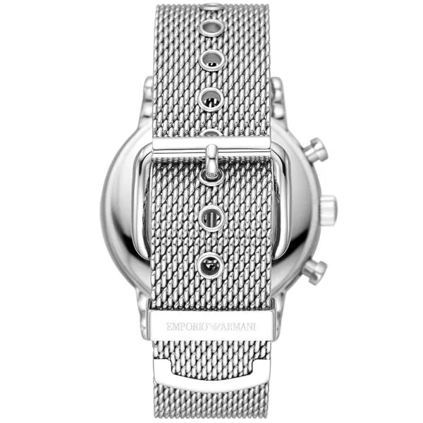 Emporio Armani férfi óra AR11429, milánói szíj, fekete számlap, kronográf, WR50