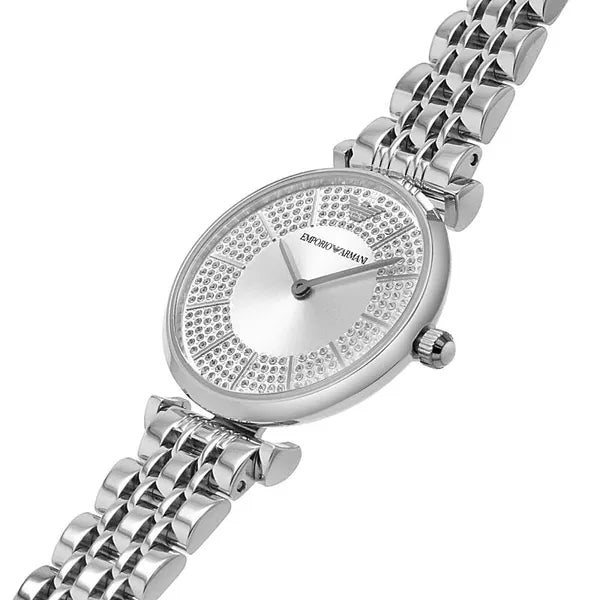 Női karóra Emporio Armani AR11445 Gianni T-Bar, 32 mm, ezüst, acél, WR30