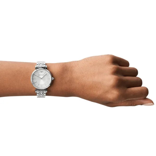 Női karóra Emporio Armani AR11445 Gianni T-Bar, 32 mm, ezüst, acél, WR30
