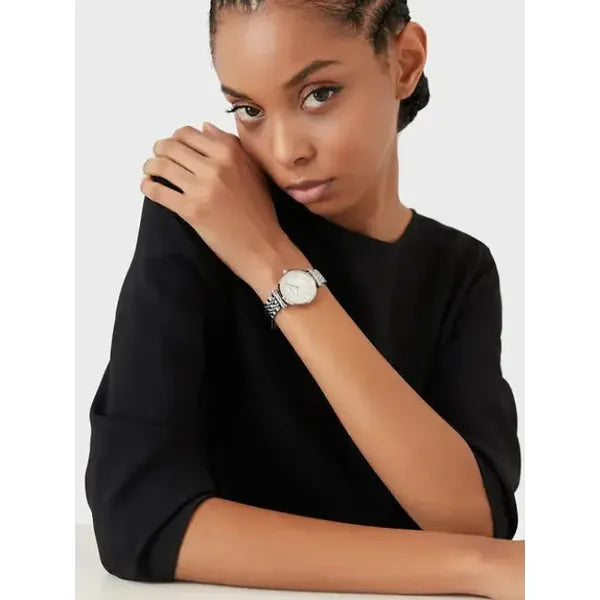 Női karóra Emporio Armani AR11445 Gianni T-Bar, 32 mm, ezüst, acél, WR30