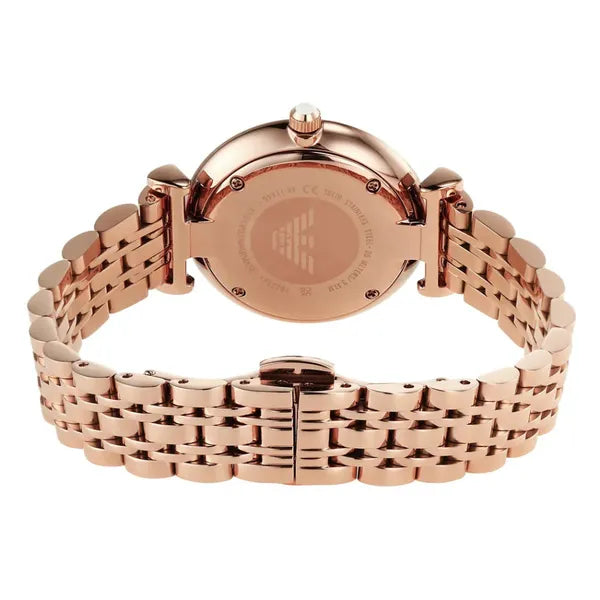 Emporio Armani Gianni T-Bar AR11446 női karóra, rozéarany acél, 32 mm, kvarc
