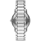 Emporio Armani Luigi férfi automata óra, nyitott számlap, acél, kék AR60036
