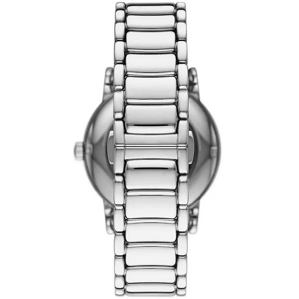 Emporio Armani Luigi férfi automata óra, nyitott számlap, acél, kék AR60036