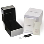 Emporio Armani AR60042 férfi automata csontvázas karóra, fekete bőrszíj, 43 mm