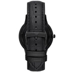 Emporio Armani AR60042 férfi automata csontvázas karóra, fekete bőrszíj, 43 mm